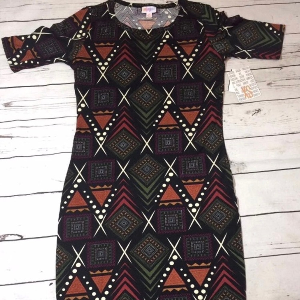 LuLaRoe Julia XS Fall Colors NWT